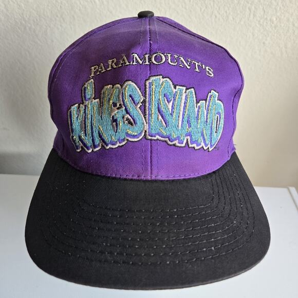 Vintage Paramounts Kings Island Graffiti Snapback Hat Cap‎ Purple - Picture 1 of 8